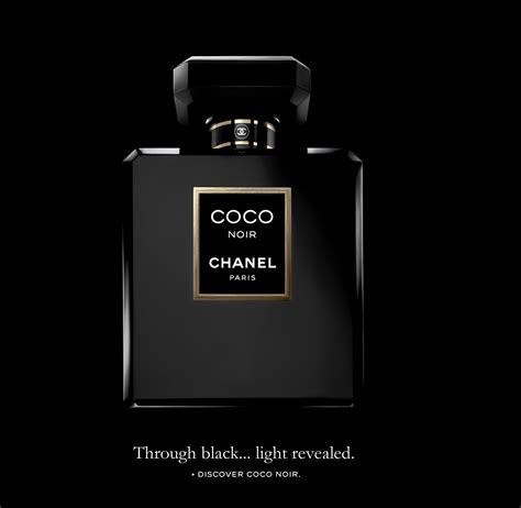 chanel perfume in black bottle.